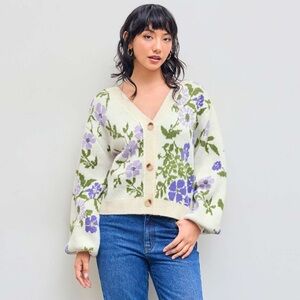 Cider Tea in the Garden Floral Knit